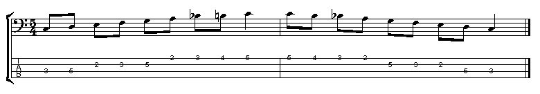 Basguitar lessons scales