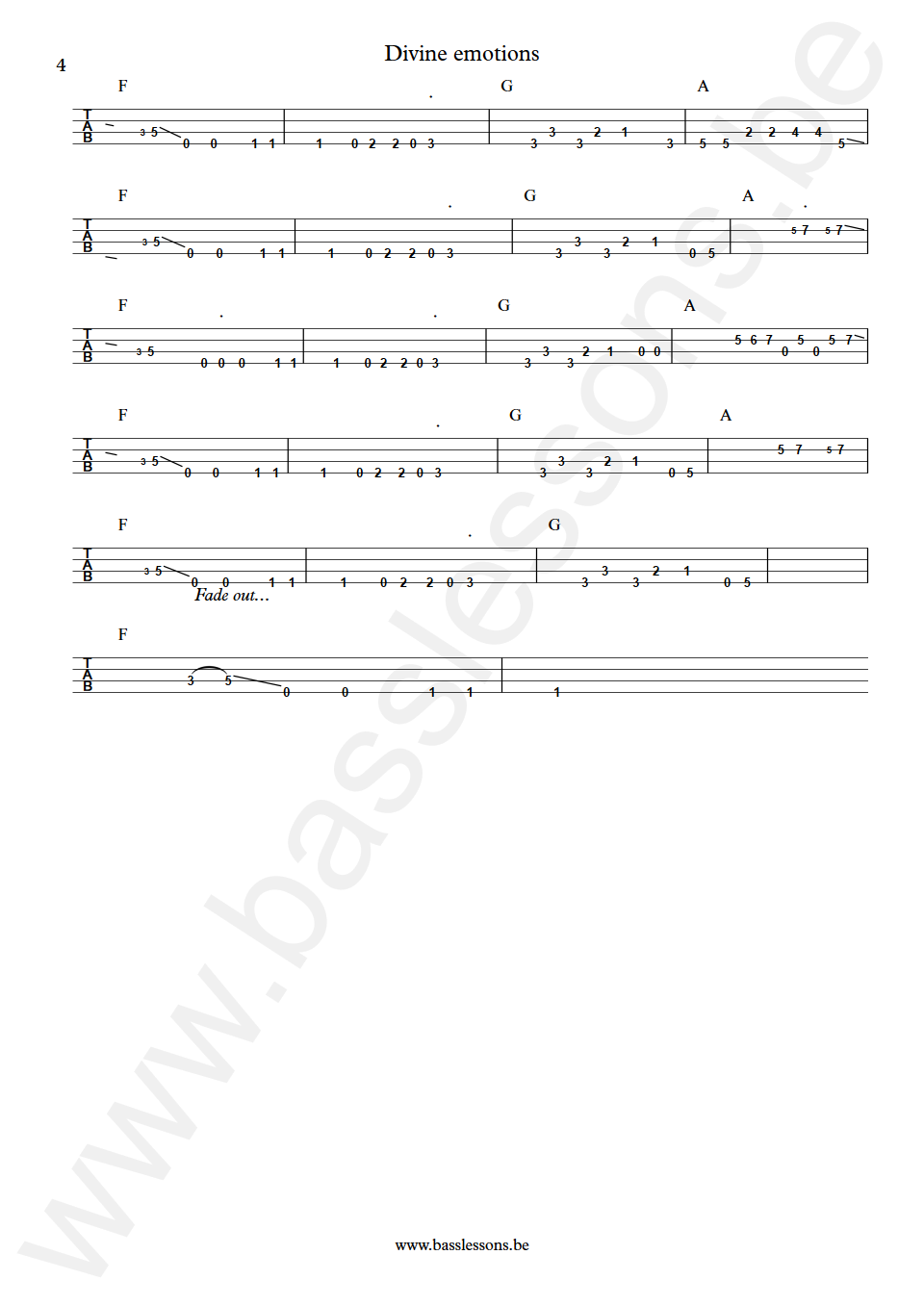 Narada Michael Walden Divine emotions Randy Jackson Bass Tabs part 4