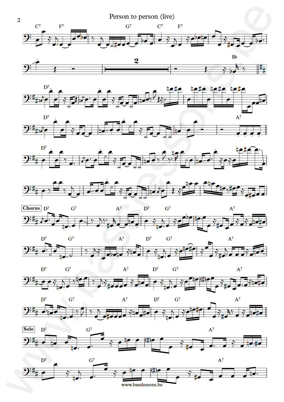 Average white band Person to person Alan Gorrie Bass Transcription part 2