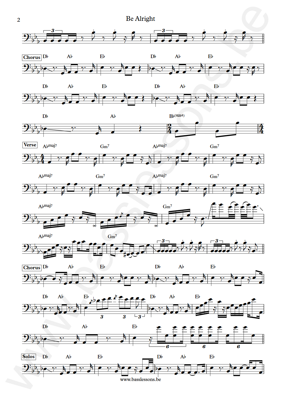 Zapp and Roger Be Alright Terry Troutman Bass Transcription part 2