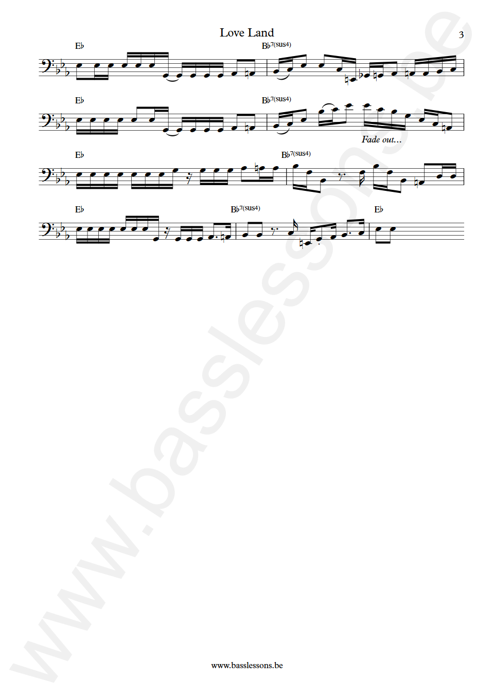 Charles Wright & the Watts 103rd Street Rhythm Band Loveland Melvin Dunlap Bass Transcription part 3