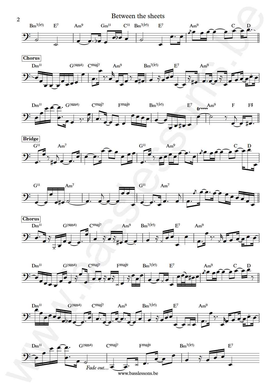 Fourplay Between the sheets Nathan East Bass Transcription part 2