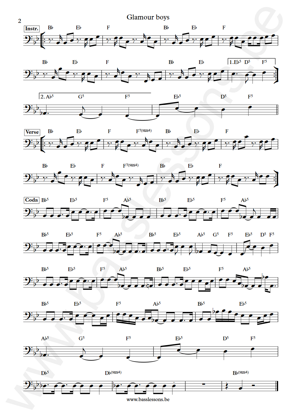 Living Colour Glamour boys Muzz Skillings Bass Transcription part 2