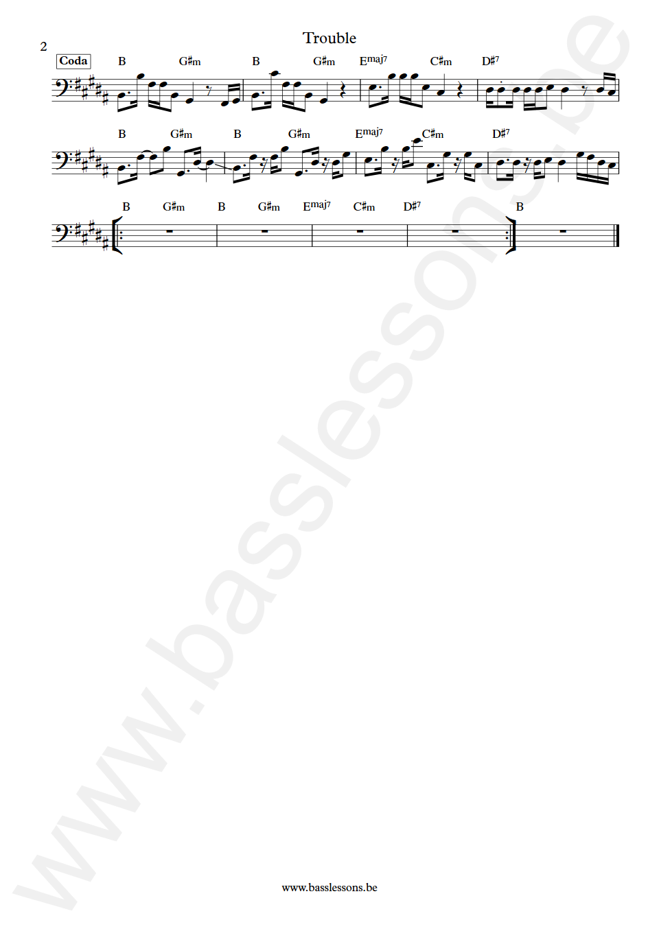 Joy Crookes Trouble Rob Mullarkey Bass Transcription part 2