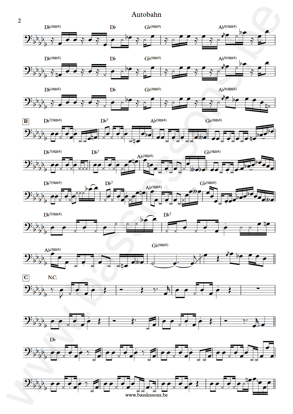 Fearles Flyers Autobahn Joe Dart Bass Transcription part 2