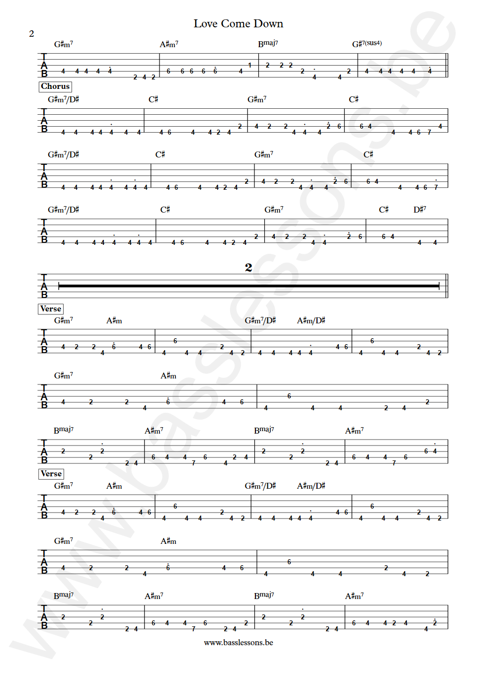 Evelyn Champagne King Love Come Down Kashif Bass Tabs part 2