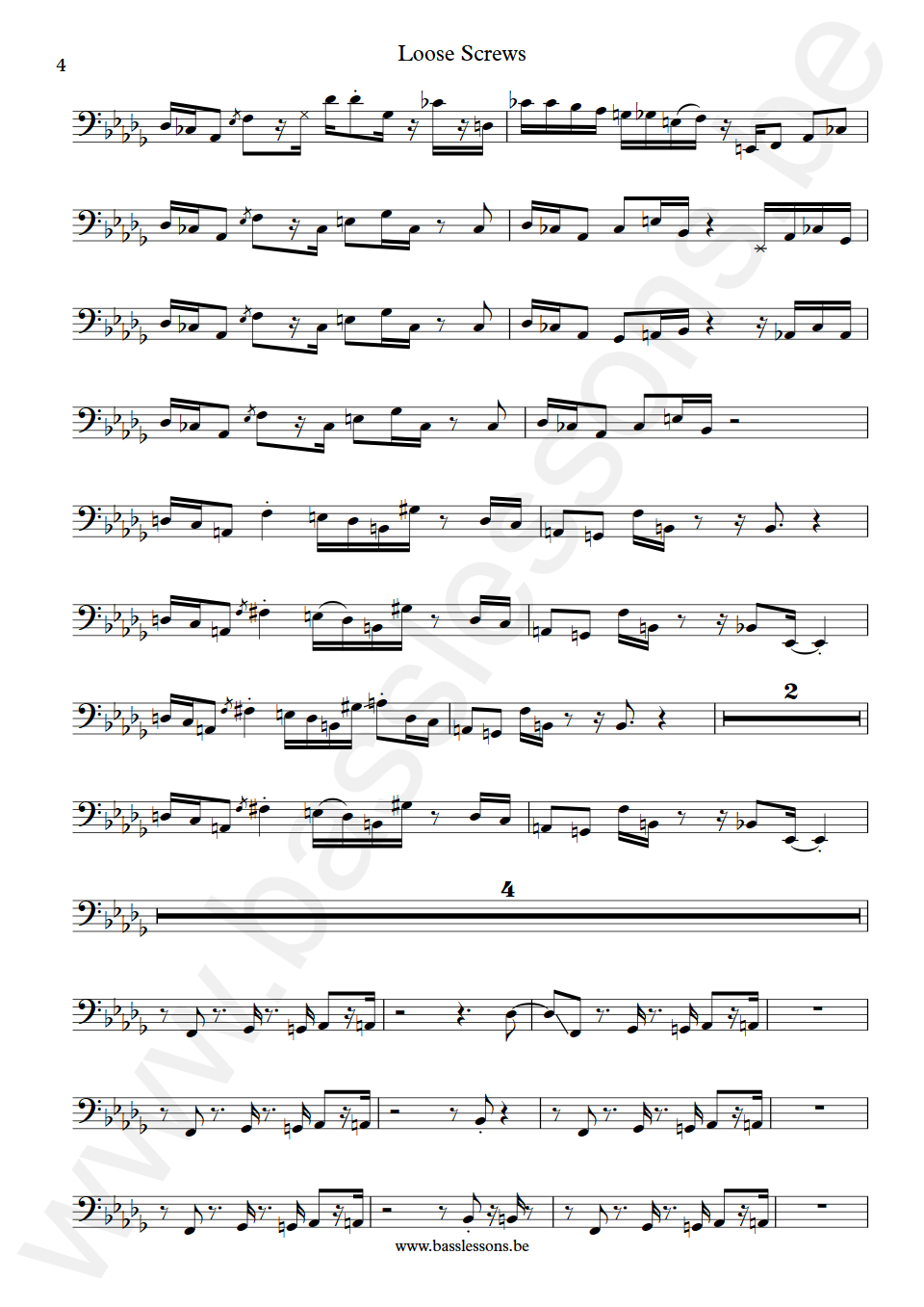 Ghost-Note Band Loose Screws Dywane MonoNeon Thomas Jr.  Bass Transcription part 4
