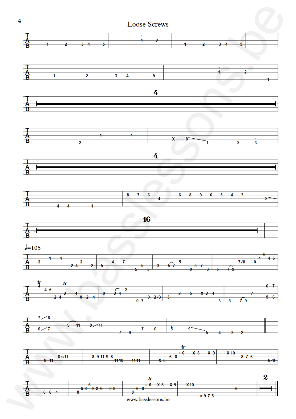 Ghost-Note Band Loose Screws Dywane MonoNeon Thomas Jr.  Bass Tabs part 4