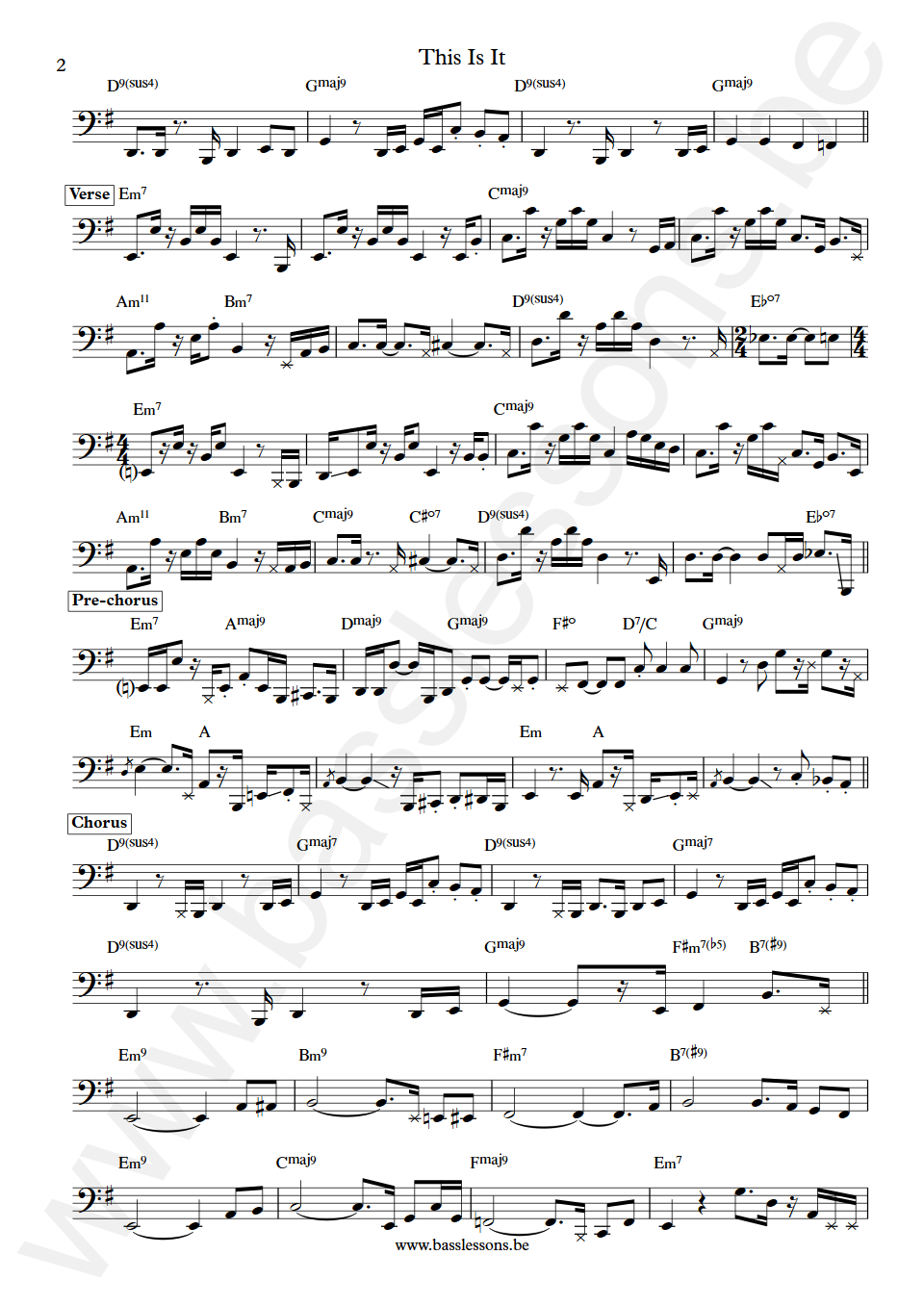 Daryl Hall and Kenny Loggins This Is It Klyde Jones Bass Transcription part 2