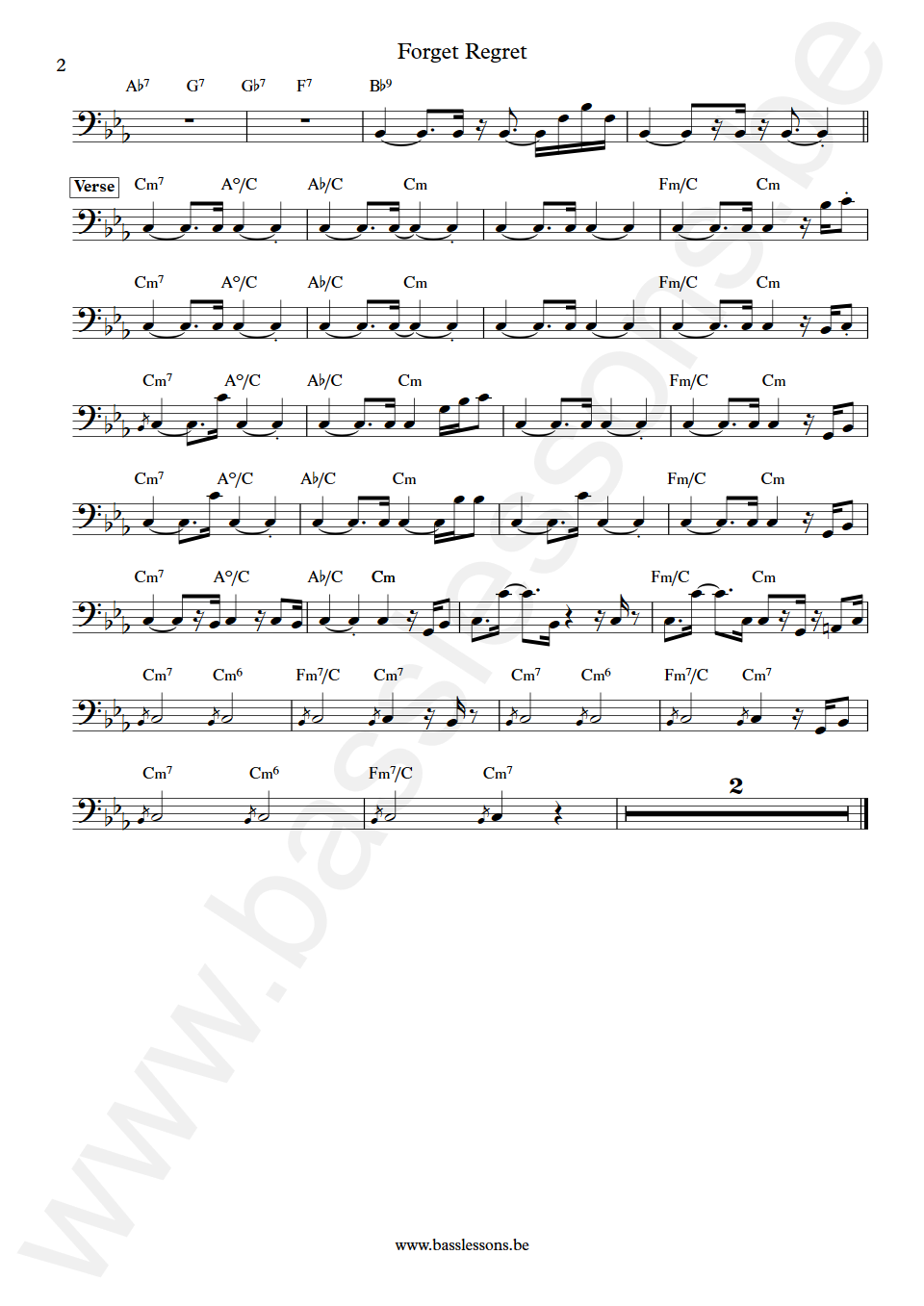 RH Factor Forget Regret Pino Palladino Bass Transcription part 2