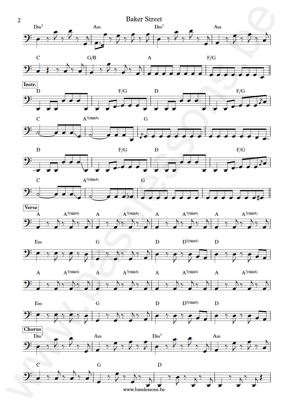 Gerry Rafferty Baker Street Gary Taylor Bass Transcription part 2