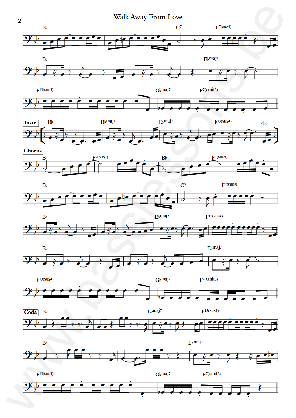 David Ruffin Walk Away From Love Gordon Edwards Bass Transcription part 2