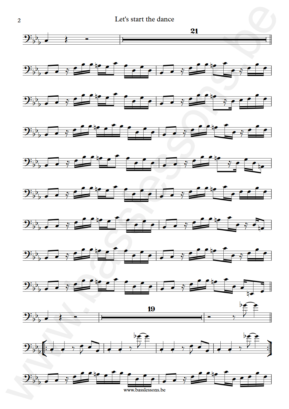 Bohannon Let's start the dance Bass Transcription part 2