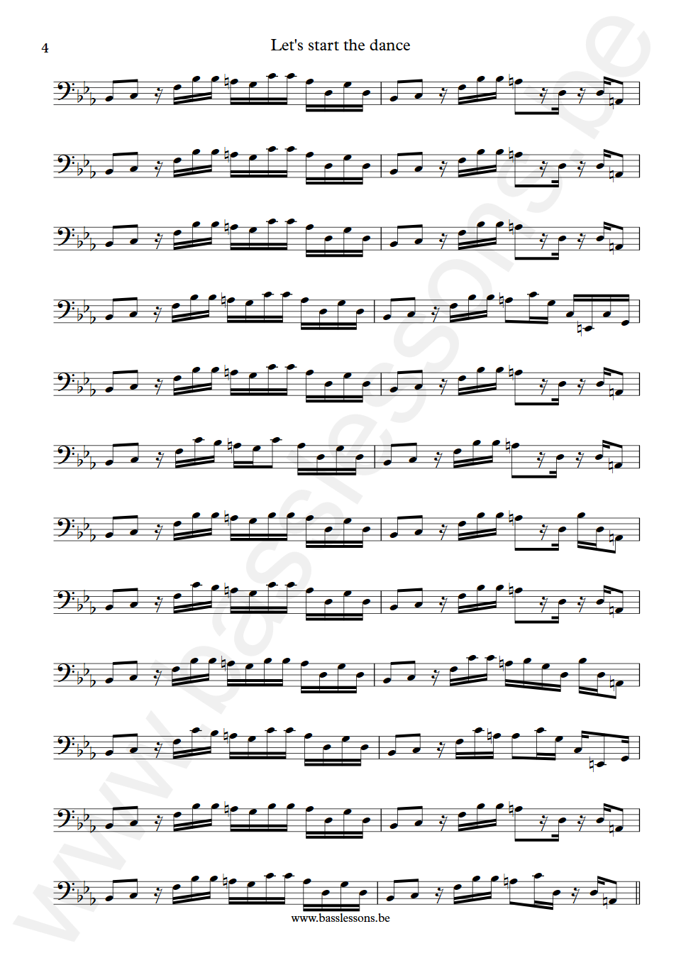 Bohannon Let's start the dance Bass Transcription part 4