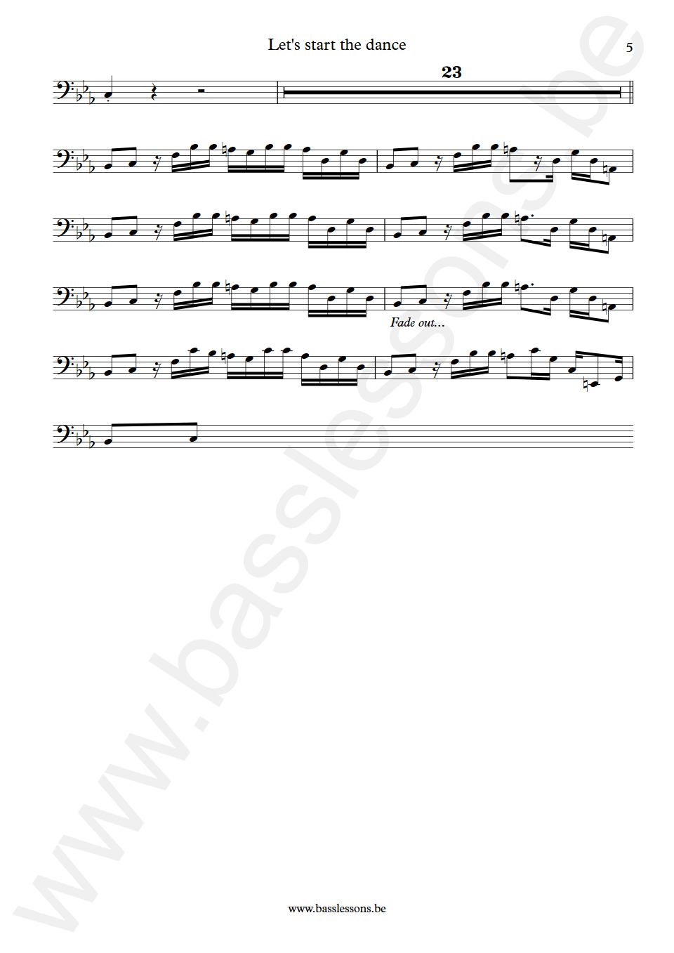 Bohannon Let's start the dance Bass Transcription part 5