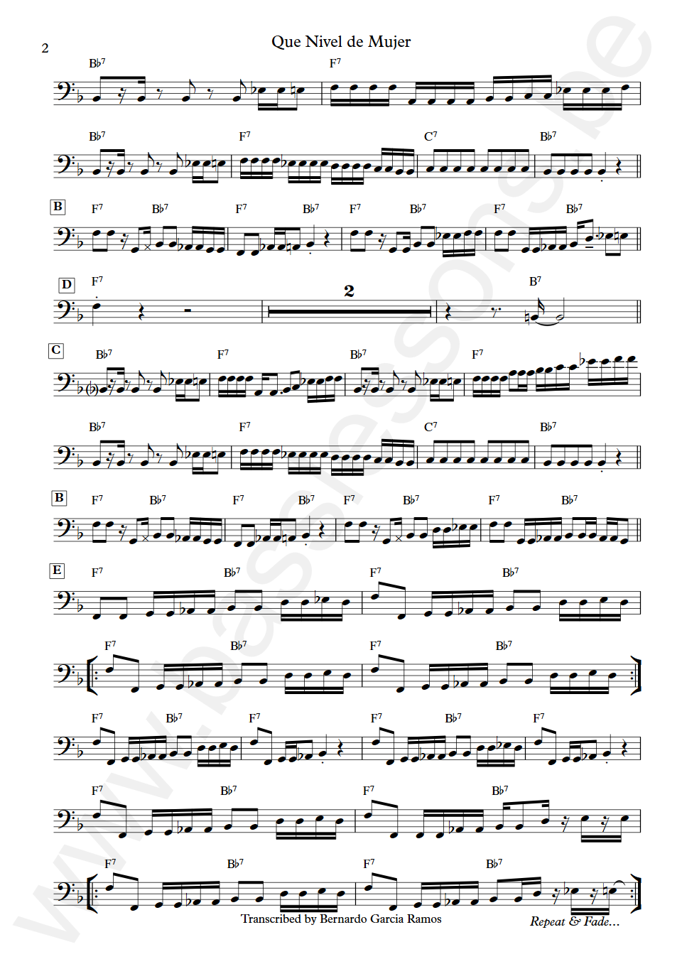 Luis Miguel Luis Miguel Francis Rocco Prestia Bass Transcription part 2