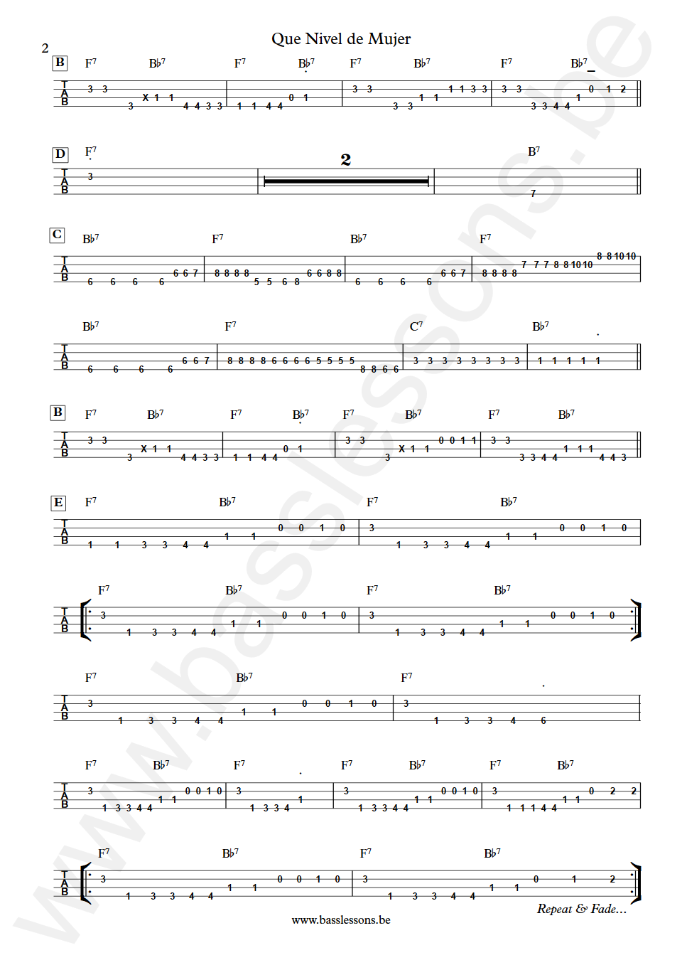 Luis Miguel Luis Miguel Francis Rocco Prestia Bass Tab part2