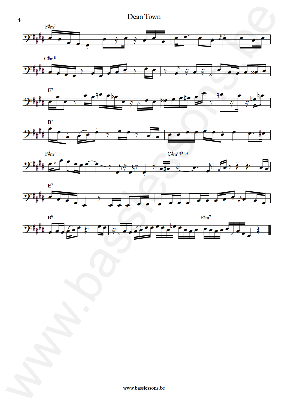 Cory Wong Dean Town Sonny T Bass Transcription part 4