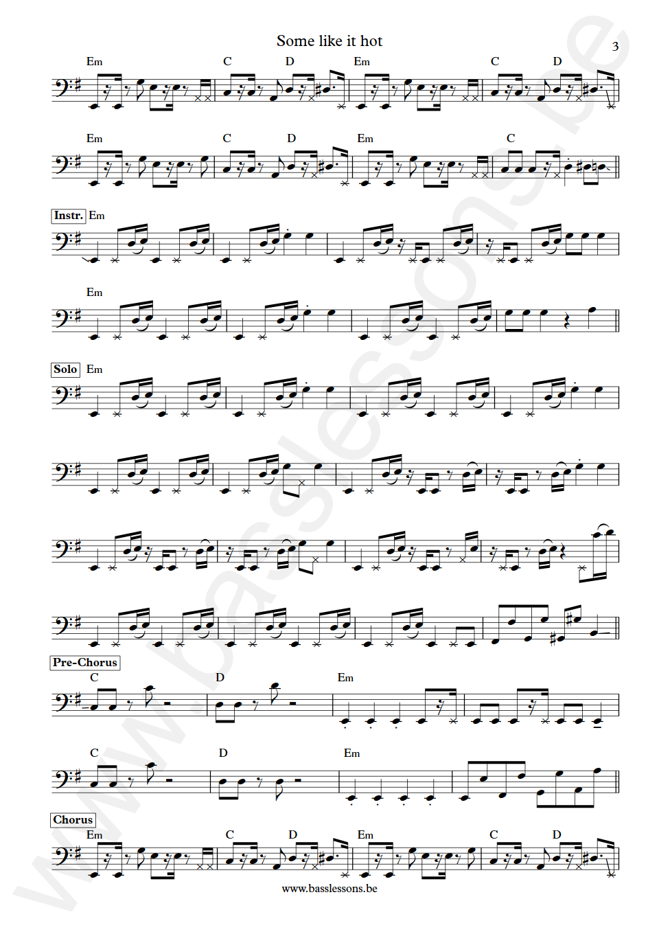 The Powerstation Some Like It Hot John Taylor Bass Transcription part 3