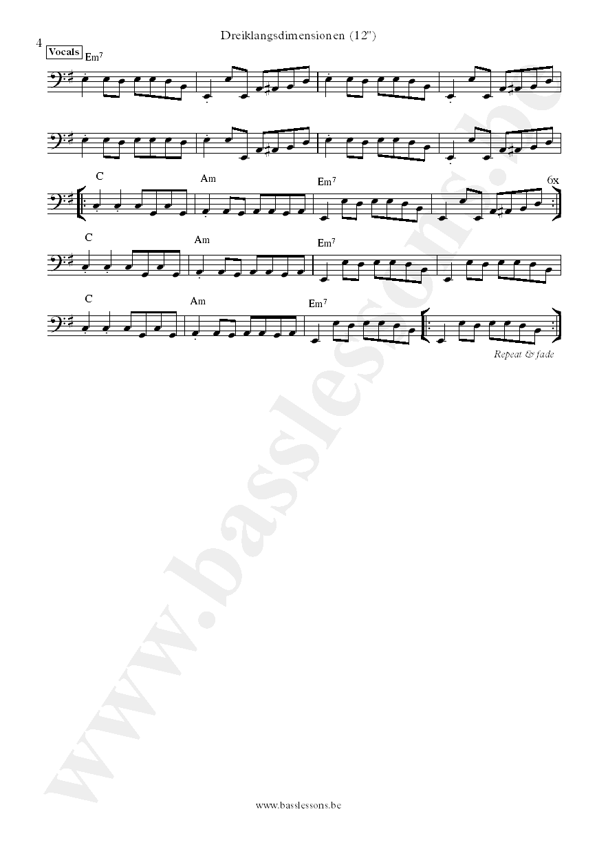 Rheingold Dreiklangsdimensionen bass transcription part 4