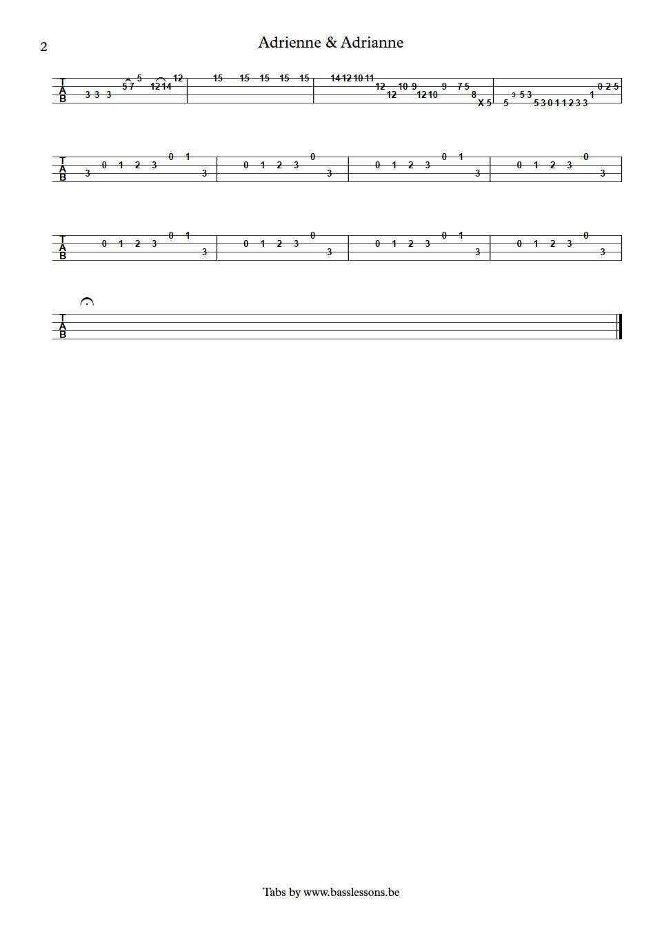 Vulfpeck Adrienne and Adrianne Joe Dart bass tab part 2