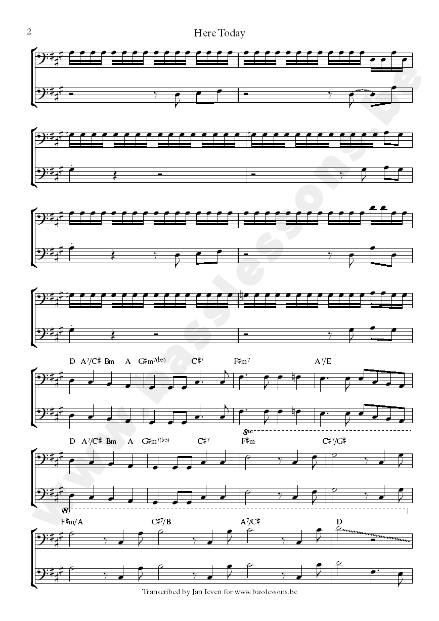 beach boys here todat sheet music