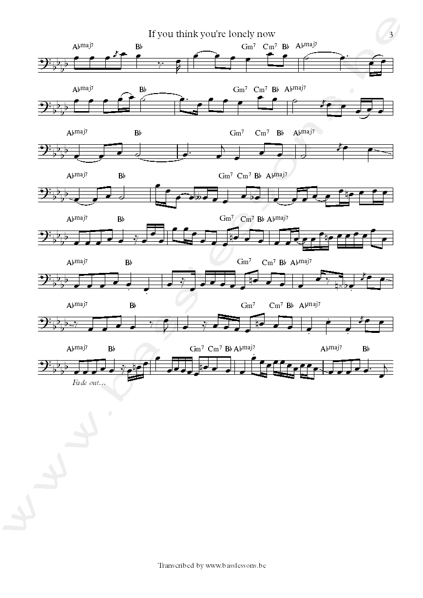 Bobby womack if you think youre lonely now nathan east bass transcription part 3