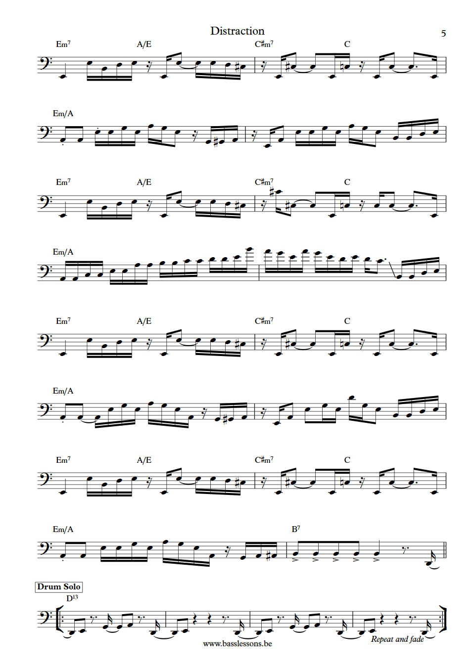 Adam Nitti Distraction bass transcription part 5