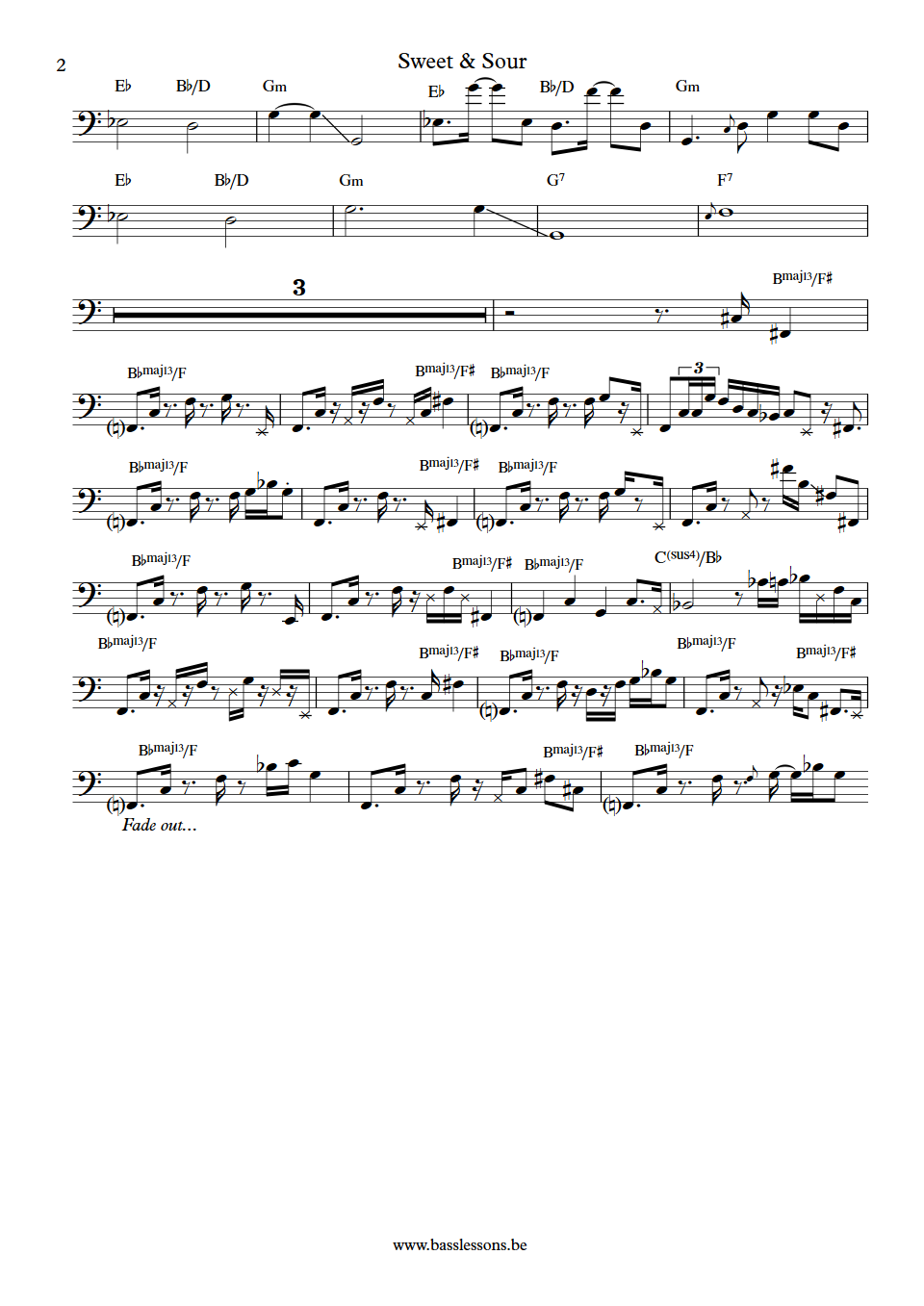 Elli Ingram Sweet & Sour Huw Foster bass transcription part 2