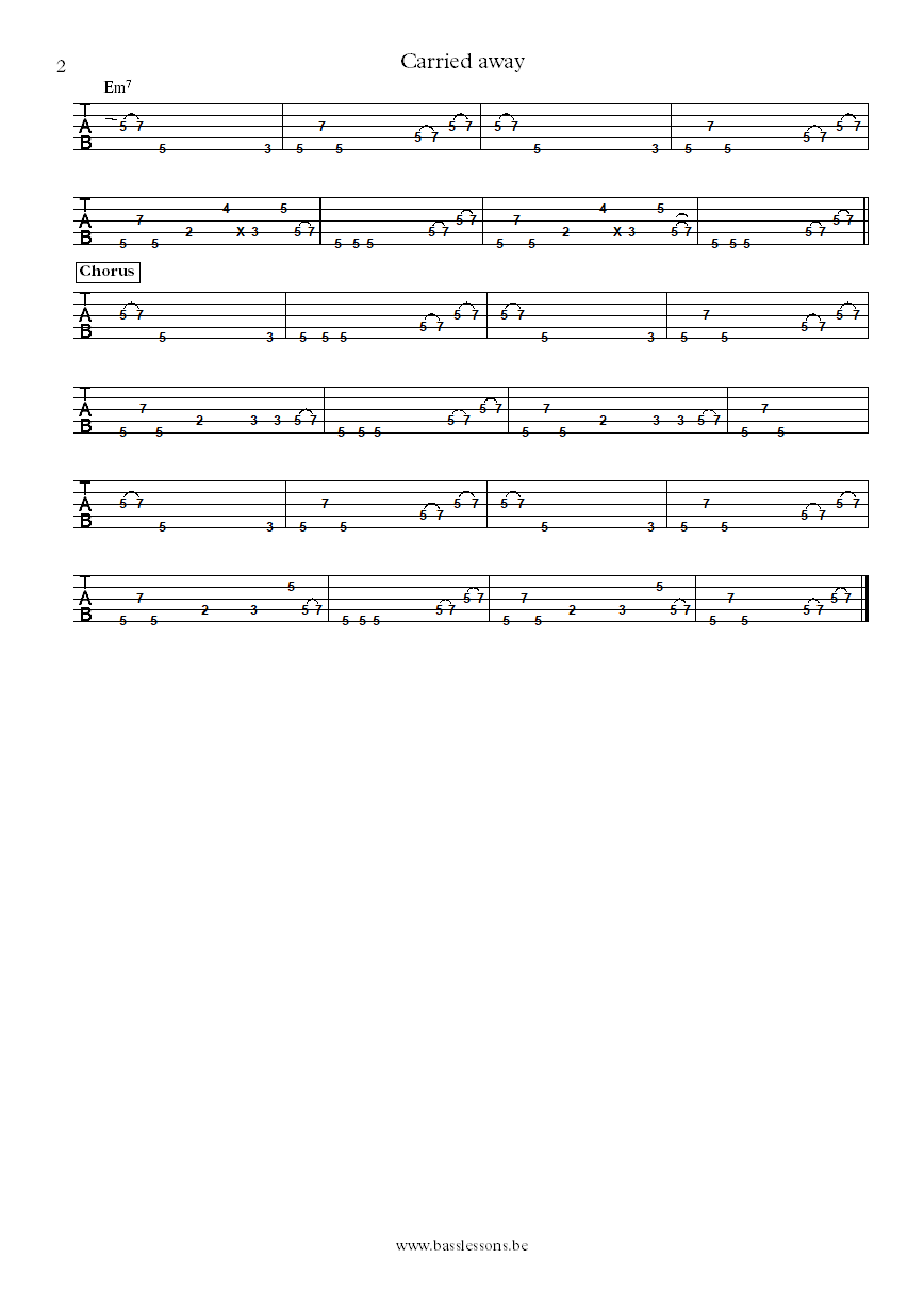 H.E.R. Carried away bass tab part 2