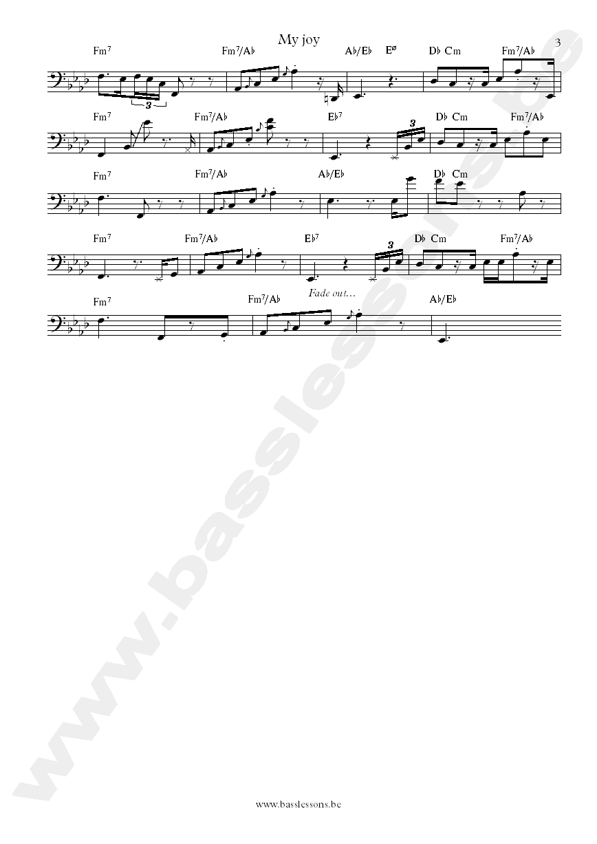 Leela James My joy bass transcription part 3