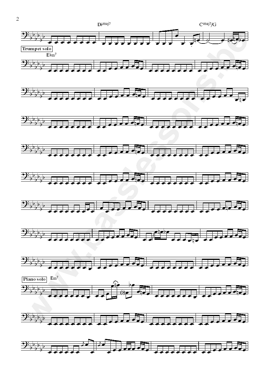 Lafayette Gilchrist Assume the position bass transcription part 2