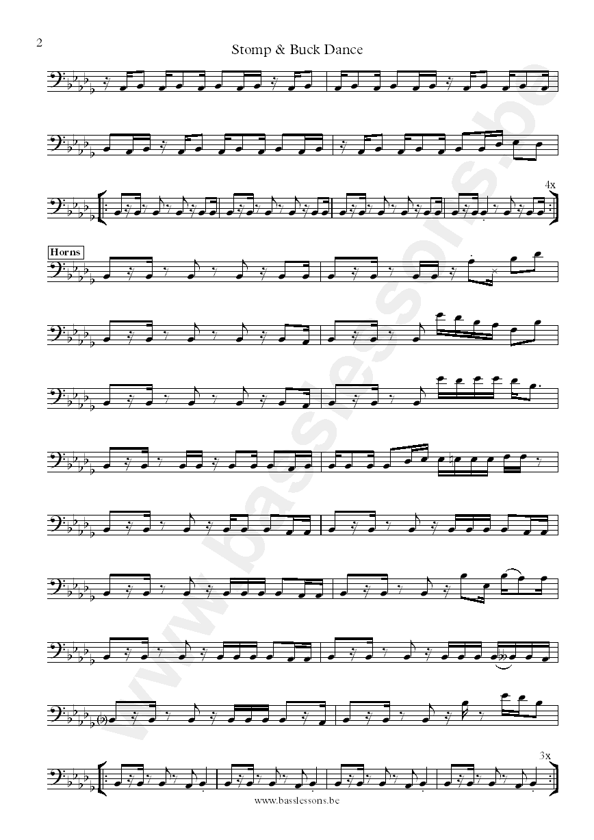 The crusaders Stomp and Buck Dance Wilton Felder bass transcription part 2