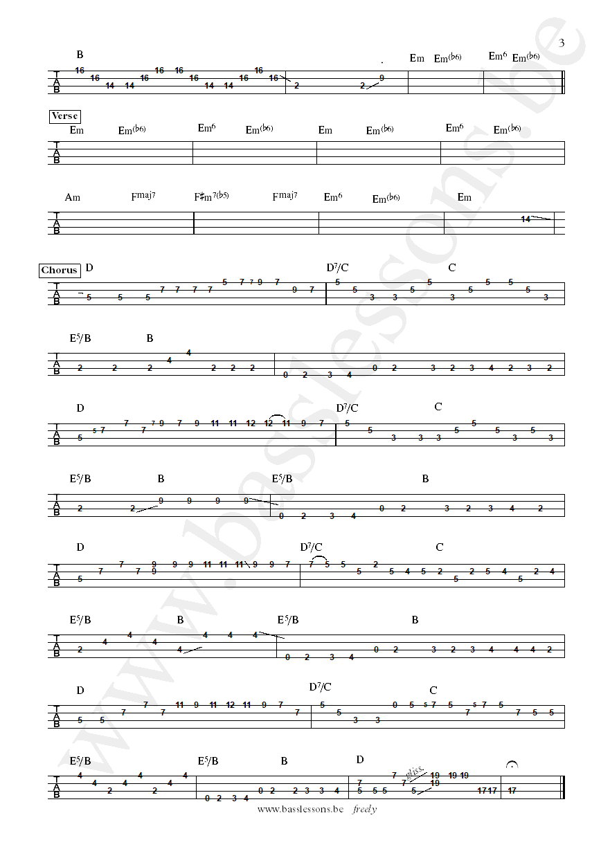 The Claypool Lennon Delirium The Court Of The Crimson King Les Claypool bass tab part 3