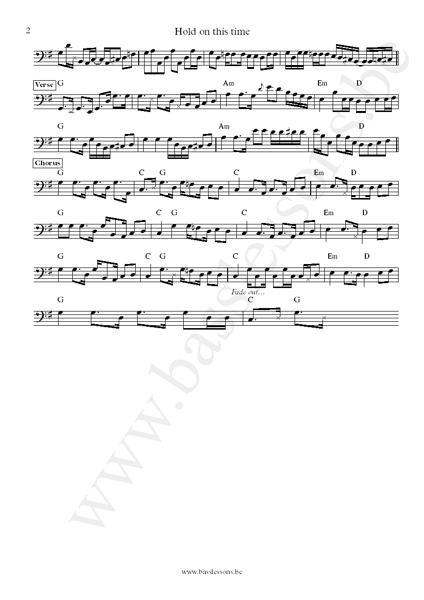 Fontella Bass Hold on this time bass transcription part 2