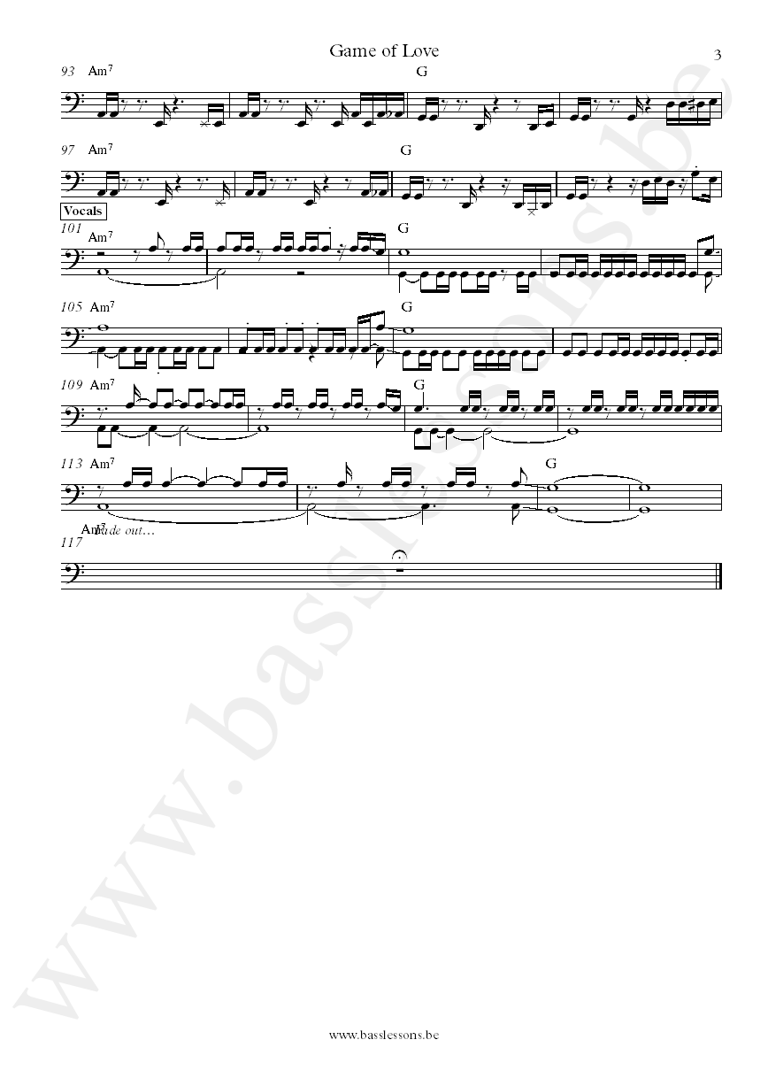 Daft Punk The Game Of Love Nathan East bass transcription part 3