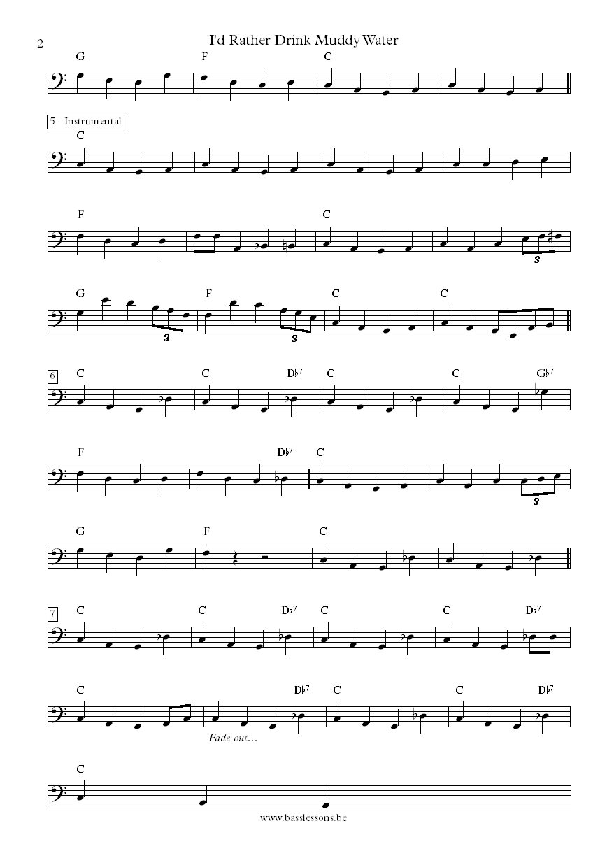 Johnnie Taylor I d Rather Drink Muddy Water Donald Duck Dunn bass transcription part 2