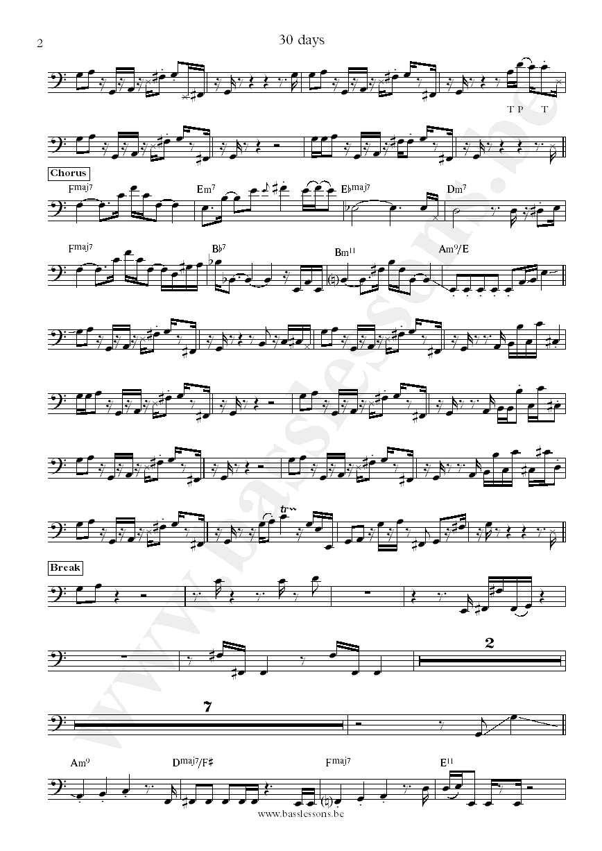 The PBUG 30 days Ben Epstein bass transcription part 2