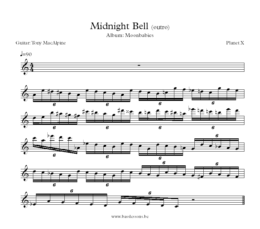 Planet X Midnight Tony MacAlpine guitar outro