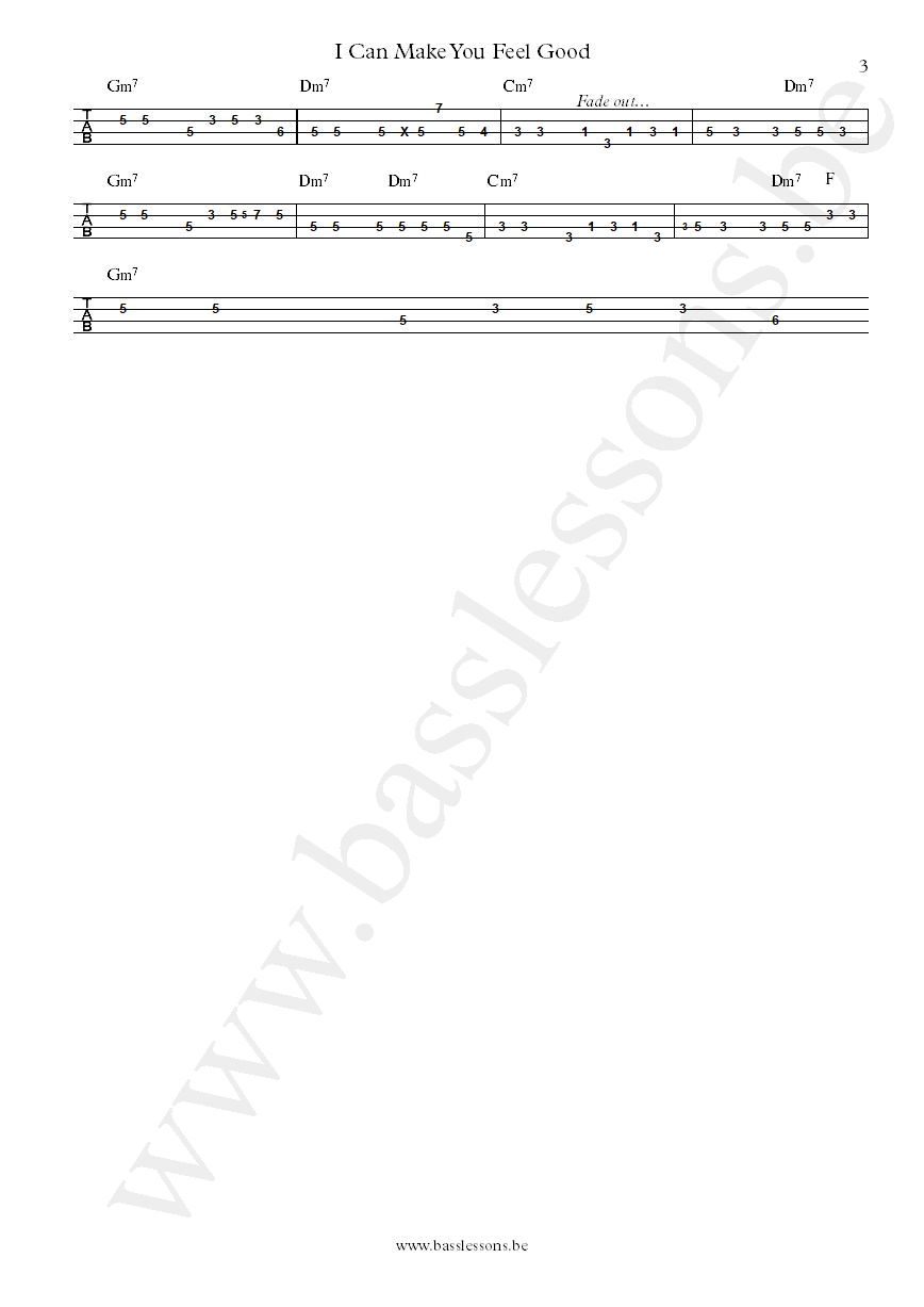 Shalamar I Can Make You Feel Good Leon Sylvers III bass tab part 3