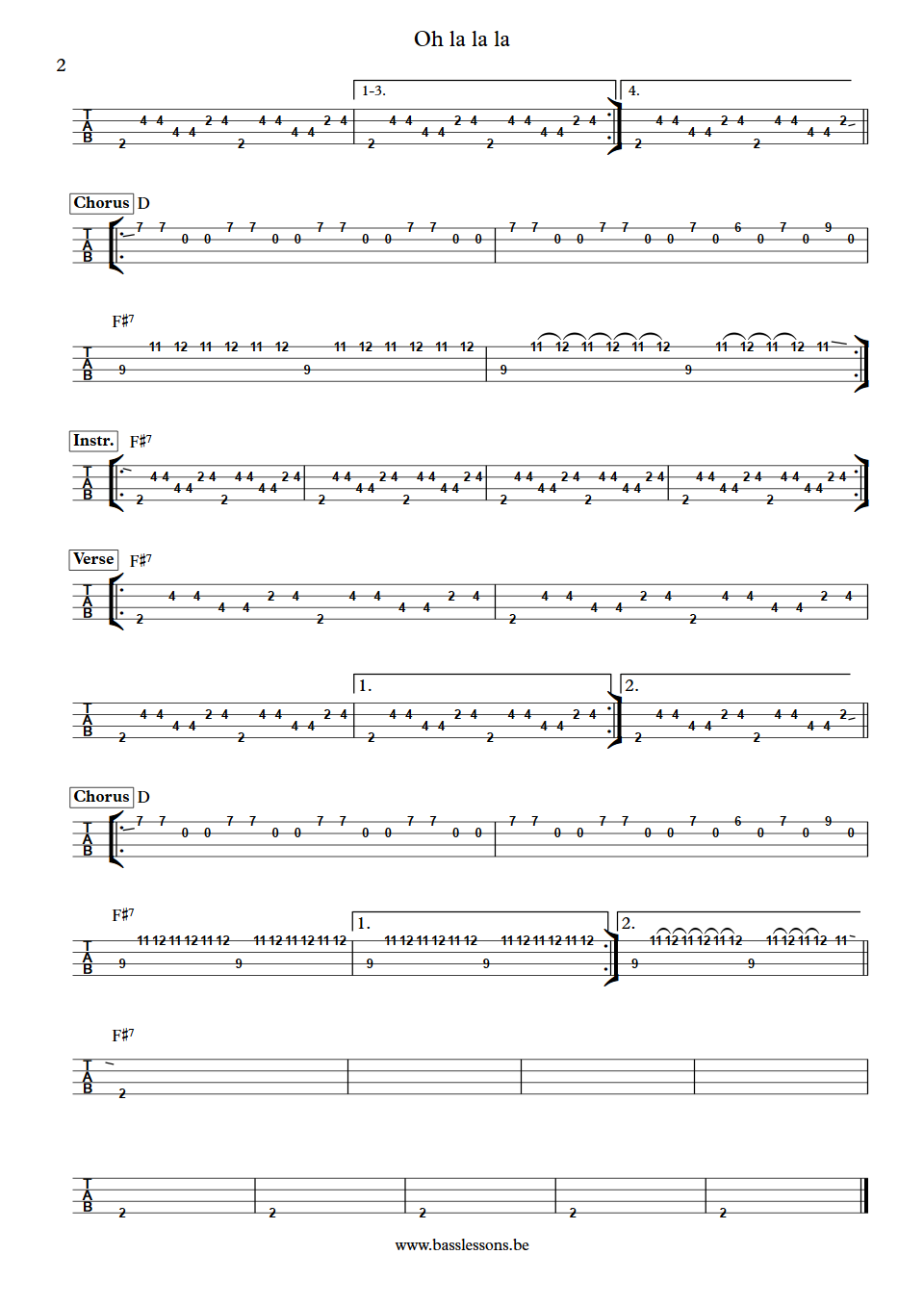 TC Matic oh la la la bas tab Ferre Baelen deel 2