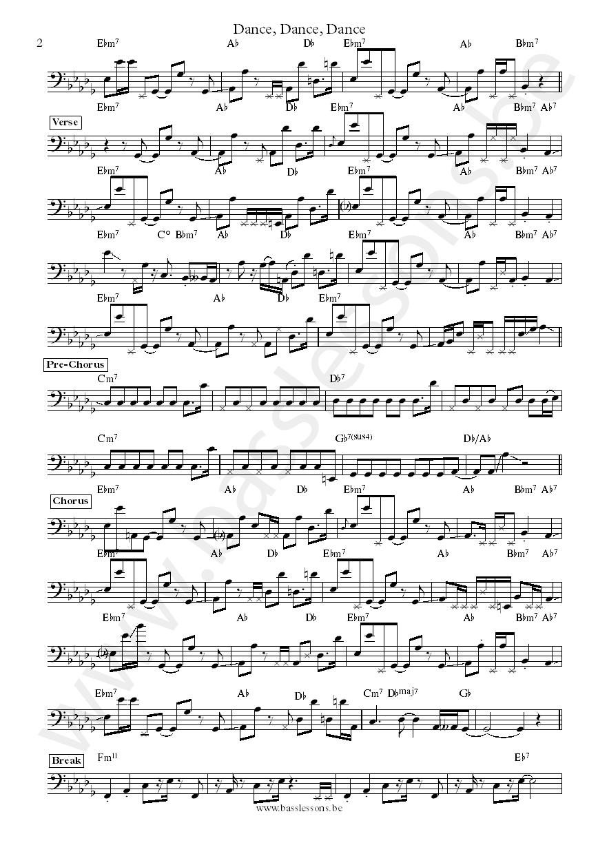 PBUG Dance dance dance Ben Epstein bass transcription part 2