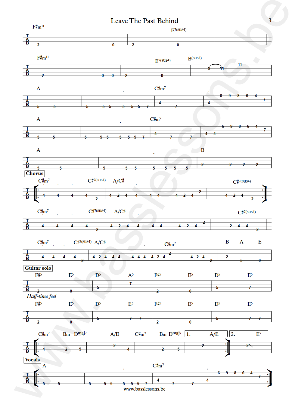 Fates Warning Leave The Past Behind  Joe DiBiase bass tab part 3