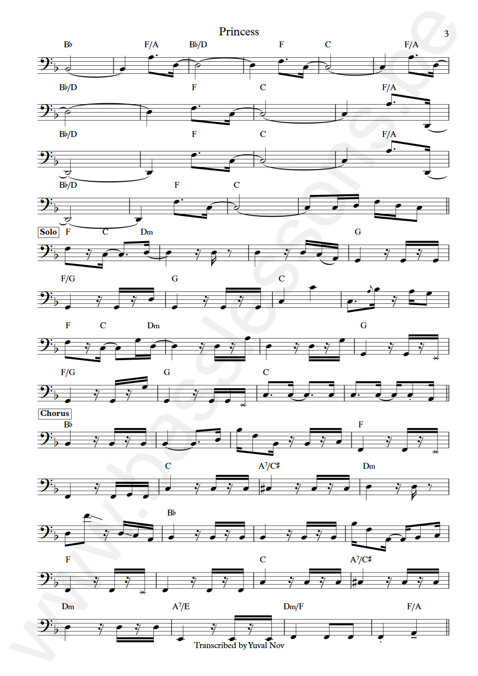 Elton John Princess Dee Murray Bass Transcription Part 3