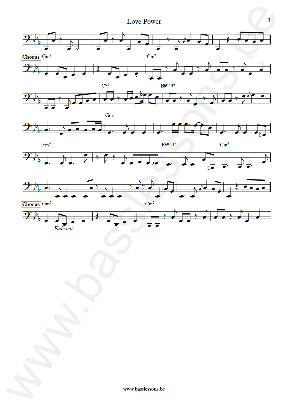 Dionne Warwick & Jeffrey Osborne Love Power Nathan East Bass Transcription part 3