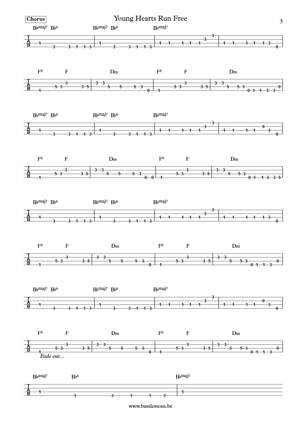 Candi Staton Young Hearts Run Free David Hood bass tab part 3