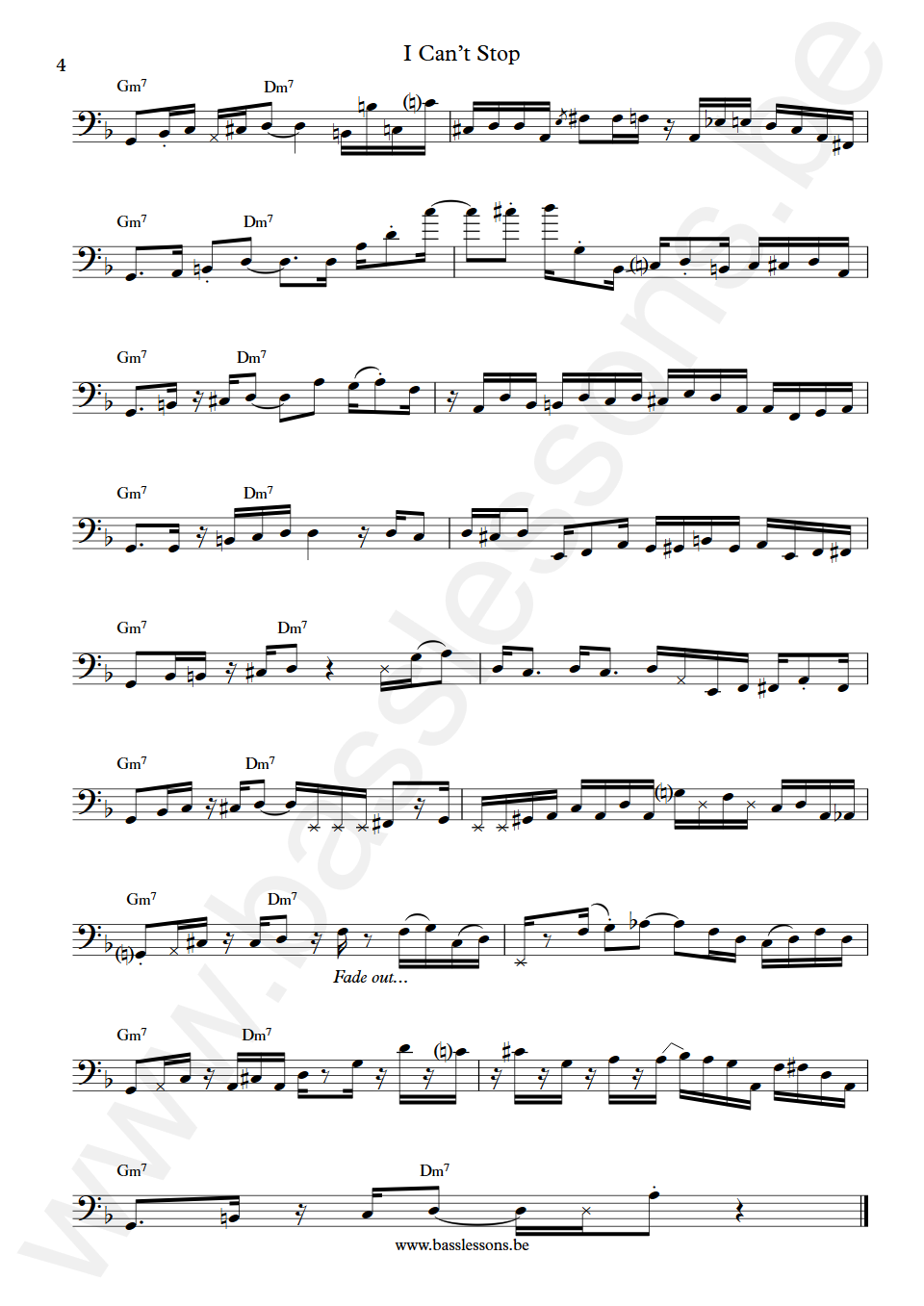 Betty Lou Landreth I Can’t Stop Hubie J Crawford Jr Bass Transcription part 4