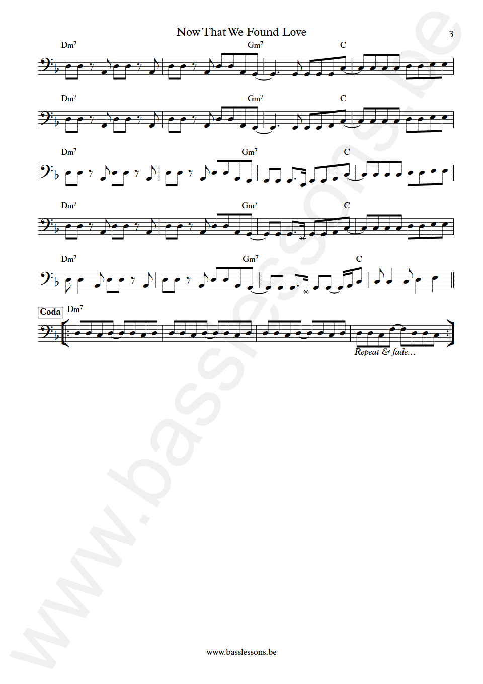 The O'Jays Now That We Found Love Anthony Jackson Bass Transcription part 3