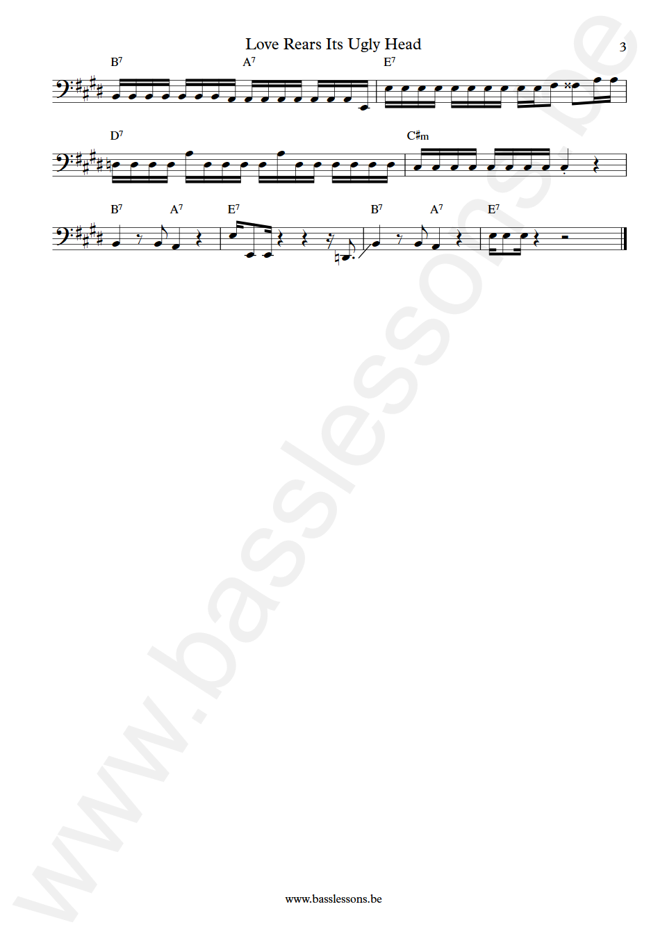 Living Colour Love rears its ugly head Muzz Skillings Bass Transcription part 3