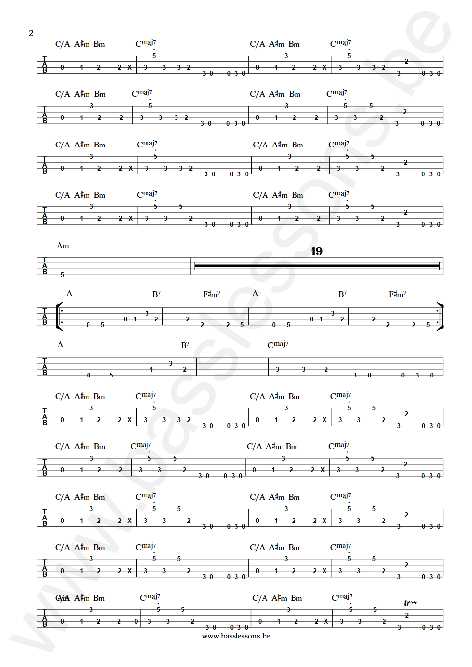 Gwen McCrae Funky Sensation Fred Brown Bass Tab part 2